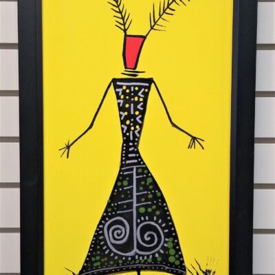 Woman in a Black DressYellow Light Series